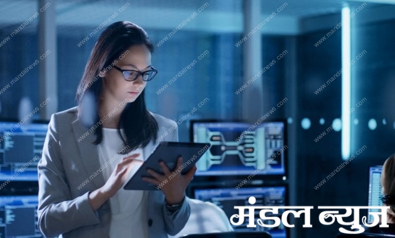 network_security_woman_code_monitor-amrvavati-mandal