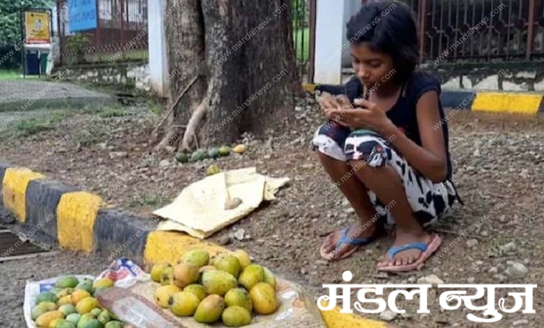 girl-selling-mango-amravati-mandal