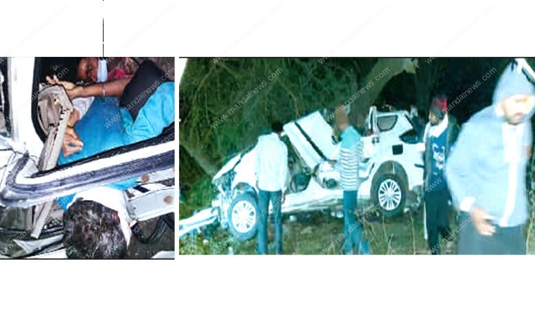 Car-Hit-Tree-amravati-mandal